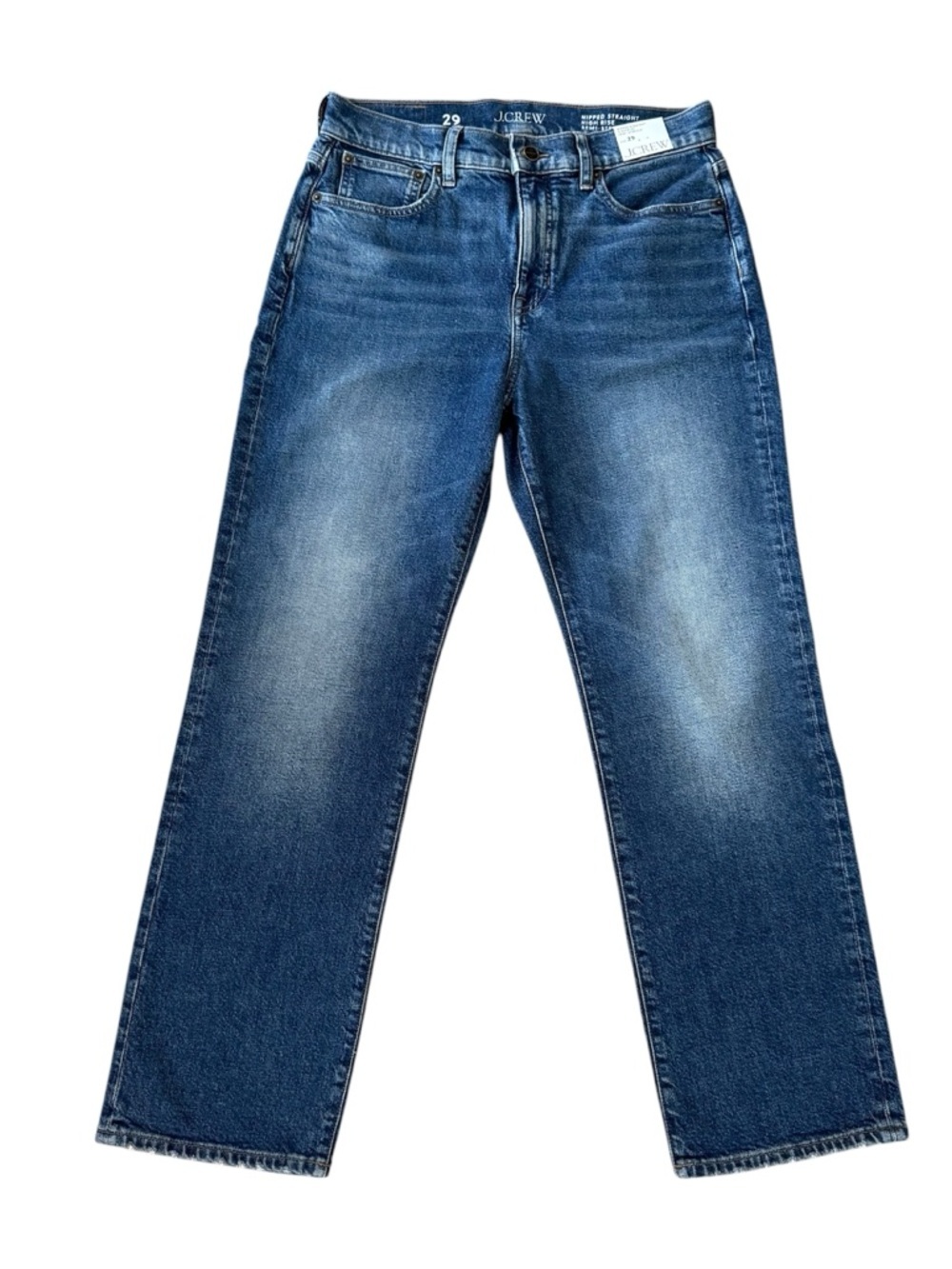J. Crew Women’s Nipped Straight High Rise Semi-Stretch Denim Jeans Sz 29 NWT